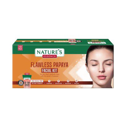 Natures Essence Flawless Papaya Facial Kit 3 Use, White, 1 count, 60 gm