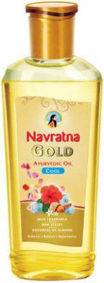 Navratna Gold Ayurvedic Oil | Non Sticky & Non Greasy | With Almonds & 9 Herbs Hair Oil (200 ml)