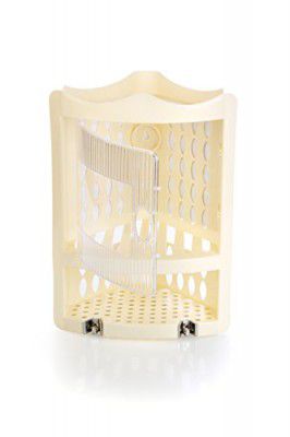 Nayasa Plastic Corner Rack (Light Ivory)