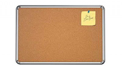 Nechams® Cork Notice Board / Bulletin Board with Aluminium Frame, Prima Series, Size: 1.5 Feet x 2 Feet or 45 cm x 60 cm