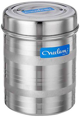 Neelam Stainless Steel 11 22G Diamond Deep Dabba, 1400 ml, Silver