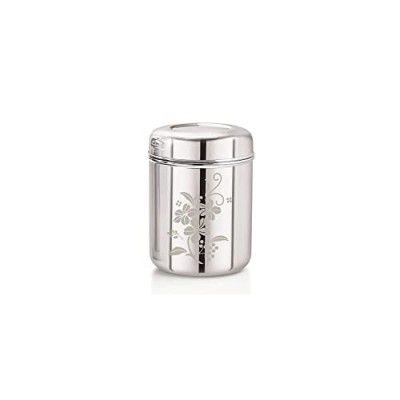 Neelam Stainless Steel 13 (22g) Lazer Etching Deep Dabba, 2600 ml, Silver