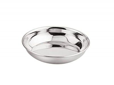 Neelam Stainless Steel 7 22G PRM Halwa Plate, 14 cm, Silver