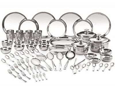 Neelam Stainless Steel Premium Dinner Set Combo (Set of 101 Pcs)