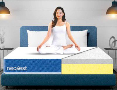 NEOBEST - Orthopedic Dual Comfort Soft & Firm 6 inch King High Resilience (HR) Foam Mattress, 72x72x6 inches (King Size) (72X72X6, King)