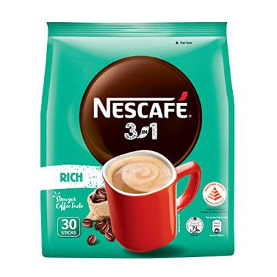 Nescafé 3 in 1 Rich Coffee Powder - 25 Sachets Bag, 475 g