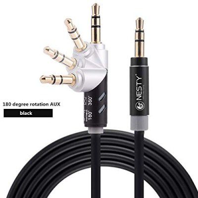 Nesty GR-N1 Aux Cable - 3.9 Feet (1.2 Meters) - (Black-Grey)