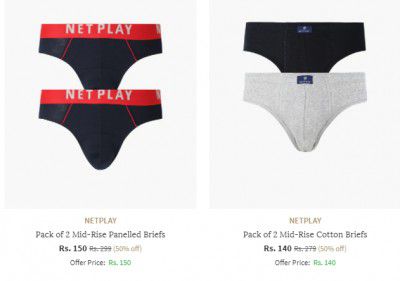  NETPLAY Inner wears @ 50% Discount