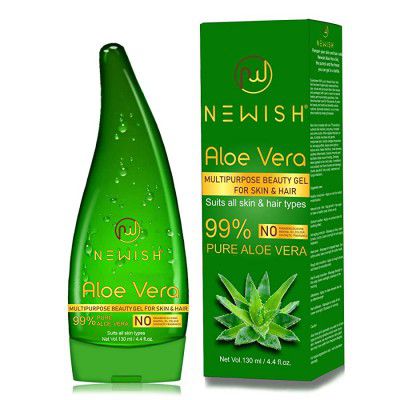 Newish Pure Aloe Vera Gel For Face Glow Hair Growth & Skin Moisturizer For Women & Men 130 ml