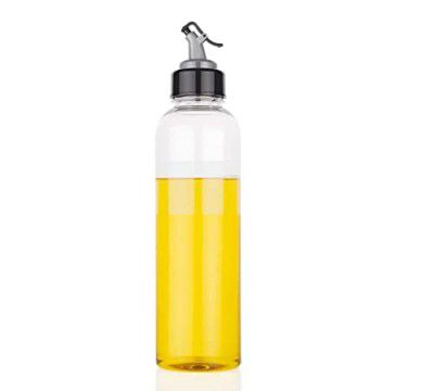 Nexellar Oil Vinegar Dispenser Bottle- Transparent Leak-Proof Plastic Oil Sauce Vinegar Dispenser Bottle, Easy to Flow Food-Grade Plastic Oil Dispenser for Cooking (1000 Ml Bottle) (1)