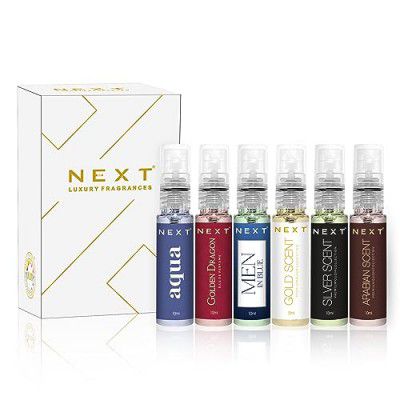 Next Luxury Atomizer Trial Pack of 6 x 10ml Pocket Perfume 2023 Edition Eau De Parfum for Men & Women | Travel-Size 10ml Bottles | Gift Set (New Atomizer Pack of 1)