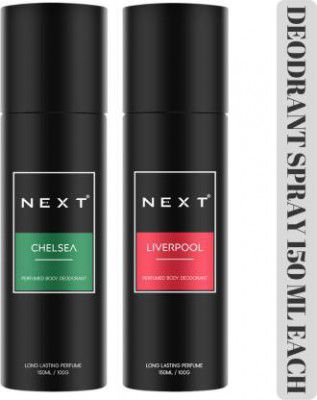 NEXT New Edition Liverpool and Chelsea Perfume Deodorant Spray -  (300 ml, Pack of 2)