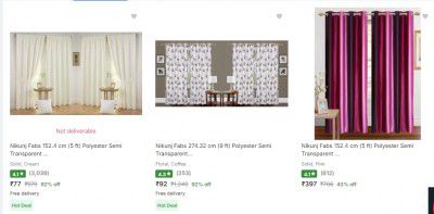 Nikunj Fabs Curtains Upto 92% Off