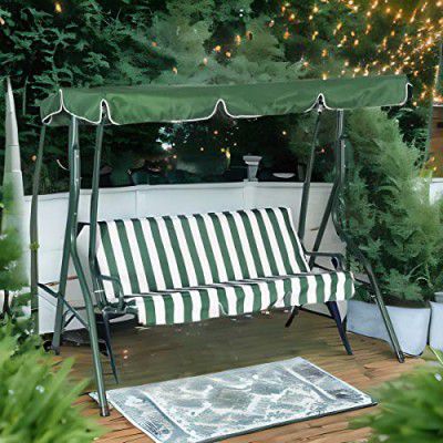 Nilkamal 3 Seater Metal Outdoor Swing | Garden Swing | Balcony Swing (Leisure)