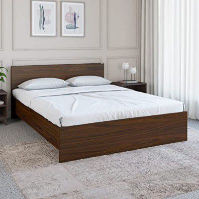 Nilkamal Arthur Engineered Wood Queen Bed Without Storage (Color - Walnut, Delivery Condition - Knock Down)