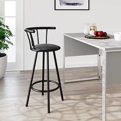 Nilkamal Bayern Leatherette Upholstered Rotating Seat Bar Stool