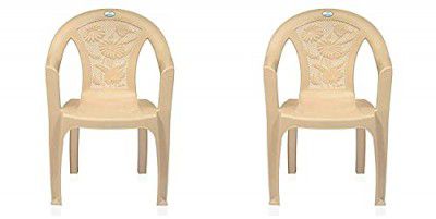 Nilkamal CHR2060 Plastic Mid Back with Arm Chair | Set of 2