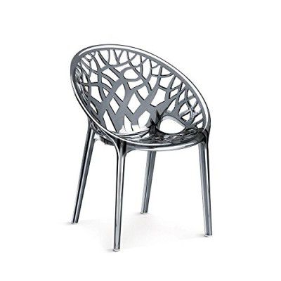 Nilkamal CRYSTALPC Plastic Mid Back Chair | Chairs for Home| Dining Room| Bedroom| Kitchen| Living Room| Office - Outdoor - Garden | Dust Free |100% Polypropylene Stackable Chairs