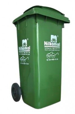 Nilkamal Dustbin with Wheel120 Ltr (Green)