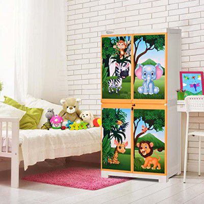 Nilkamal FMM Plastic Jungle Theme Mini Cabinet