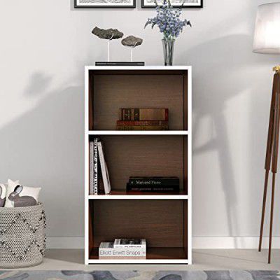 Nilkamal Halo Engineered Wood Free Standing Cabinet with Open Shelves (Finish Color - Urban Walnut) (3 Tier)