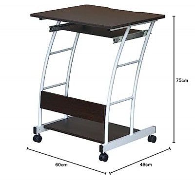 Nilkamal Leo Engineered Wood Computer Desk | Study Table with Keyboard Tray and 1 Open Shelf (Medium, Wenge)