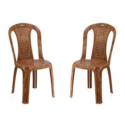 Nilkamal Mid Back Chair CHR 4002 (Pear Wood, Set of 2)