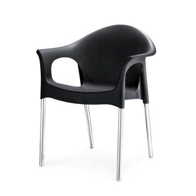 Nilkamal NS09SS Plastic Mid Back with Arm Chair