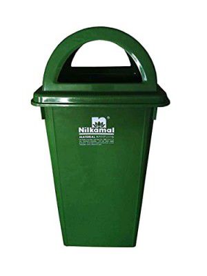 Nilkamal Plastic Open-Top Garbage Waste-bin (Green, 60 L)