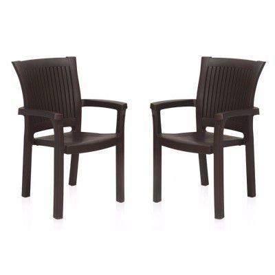 Nilkamal PLATINUM Plastic Mid Back with Arm Chair