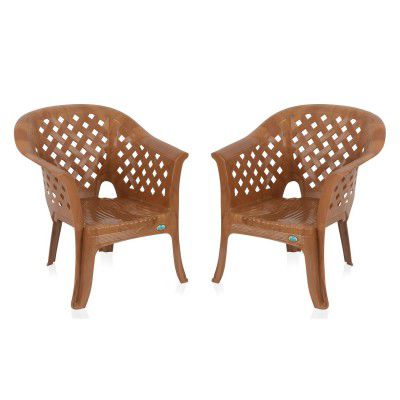 Nilkamal Set of 2 Solocane Chair, Pear Wood