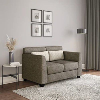 Nilkamal Svelte Plus 2 Seater Upholstered Sofa | Living Room Chair | 2 Seater | 1 Year Warranty | with Cushioned (Dark Brown)