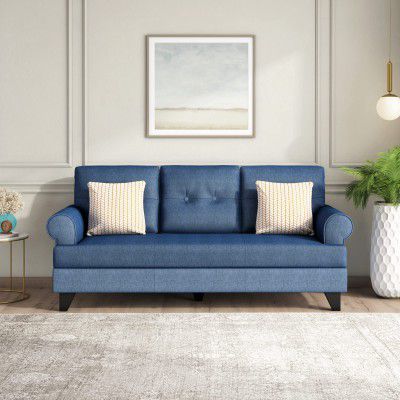 Nilkamal Velma 3-Seater Fabric Sofa with Cushion