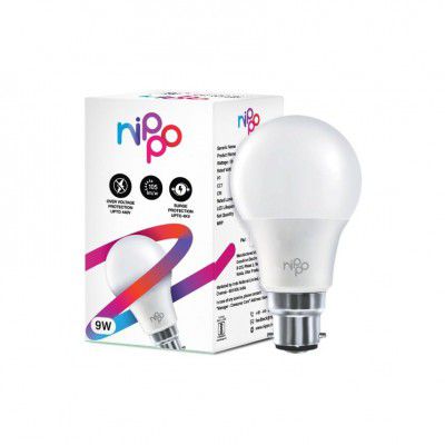 Nippo 9W LED Bulb (2 Pack) Base 22, Cool Day Light