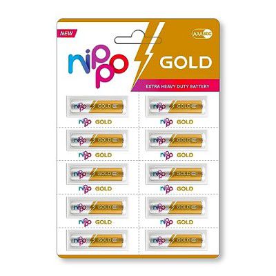 Nippo 3DG Gold AA Battery | 1.5 V  - Pack of 10