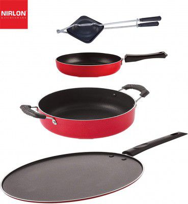 NIRLON Aluminium Non Stick Non Induction cookware Set, 4 PiecesFP11_ST12_HT_CS24