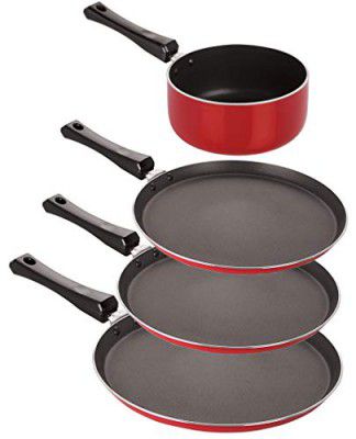 Nirlon Non-Stick Aluminium Chemical Free Odor Proof Cookware Item Set with Bakelite Handle