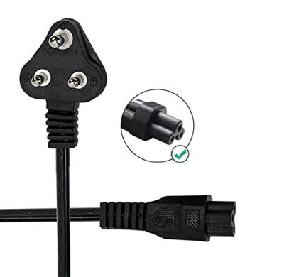 NISHTECH 3 Pin Laptop Power Cable Universal Replacement for Laptop Charger Adapter Power Cord for Laptop - (1.5M, Black)