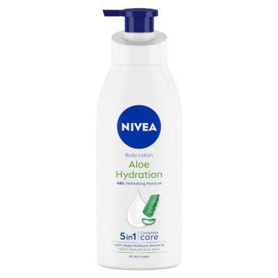 NIVEA Aloe Hydration Body Lotion 400 ml | 48 H Moisturization | Refreshing Hydration | Non Sticky Feel | With Goodness of Aloe Vera For Instant Hydration In Summer | For Men & Women