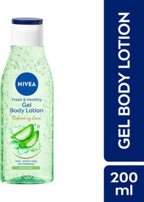 NIVEA Aloe Vera Gel Body lotion, 24H hydration, Non-Sticky & fast absorbing,  (200 ml)