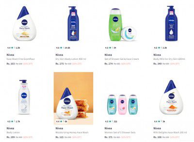 Nivea Beauty Product Minimum 50% Off