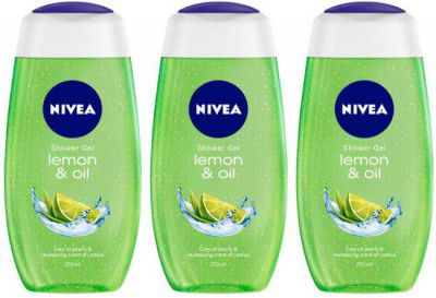 NIVEA Lemon & Oil Shower Gel - (3 x 250 ml)