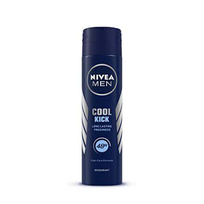 NIVEA MEN Cool Kick 150ml Deodorant | With Mint Extracts for Cooling sensation in Summer| 48 H Long Lasting Freshness