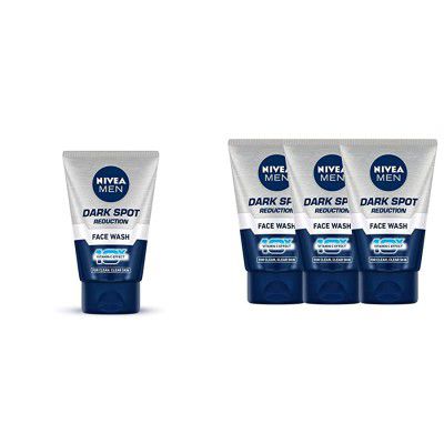 NIVEA Men Face Wash, Dark Spot Reduction, 100g & Nivea Dark Spot Reduction Face Wash, 100ml (Pack of 3)