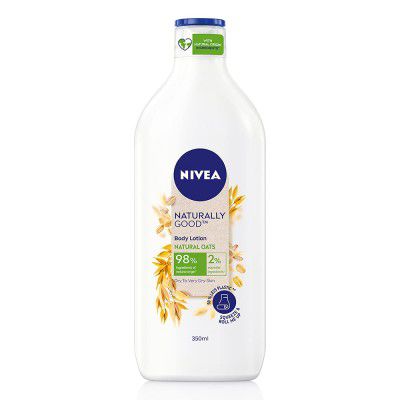 Nivea Naturally Good, Natural Oats Body Lotion, For Dry to Very Dry Skin, No Parabens, 98% Natural Origin Ingredients, 350 ml