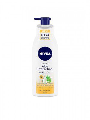 Nivea Unisex Aloe Protection Deep Moisture Serum Body Lotion SPF 15 400 ml