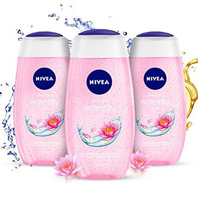 NIVEA Waterlily and Oil Shower Gel, 250ml (Pack of 3)