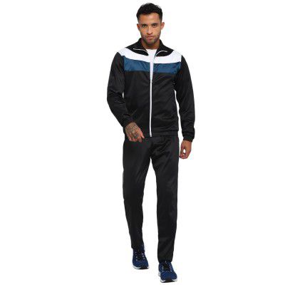 Nivia Colorblock Polyester Zipper Tracksuits for Men/Full Sleeve Running & Sports Tracksuit