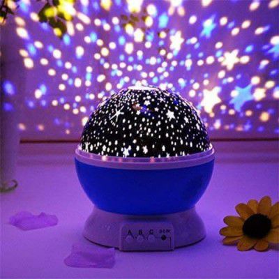 NIYAMAX Star Master Projector with USB Wire Colorful Romantic LED Star Master Sky Night Projector Bed Light Lamp (Assorted Color, Plastic, Pack of 1)