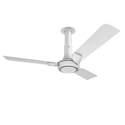 NNEX Glyde A60 1200 Mm 5 stars Rated Premium Ceiling Fan 20% Higher Air Thrust Airfluence Al Blade Adjustable Downrod 2-Yr Warranty Cotton White